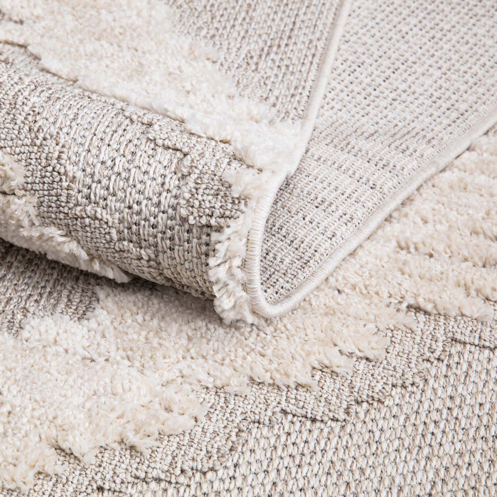 Valentina 813 creme-grau Boho-Chic Style mit eleganter Relief-Optik