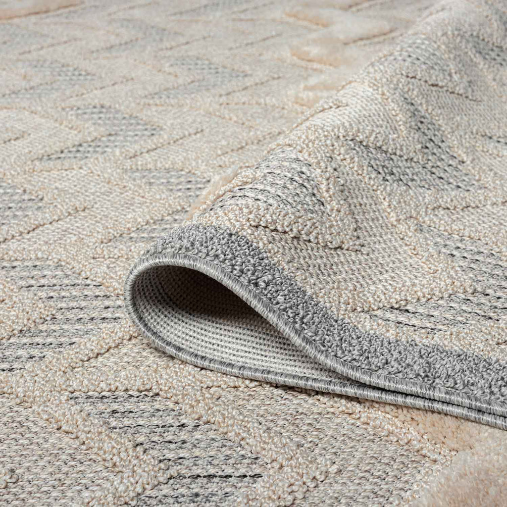 Valentina 920 grau Boho-Chic Style mit eleganter Relief-Optik