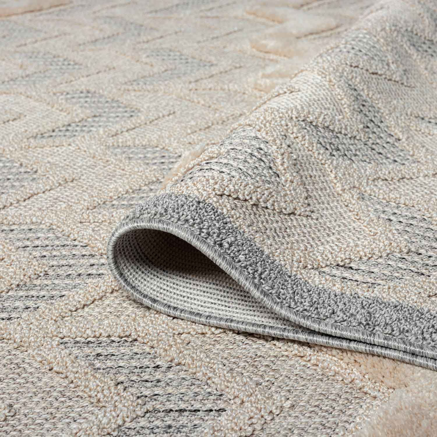 Valentina 920 grau Boho-Chic Style mit eleganter Relief-Optik