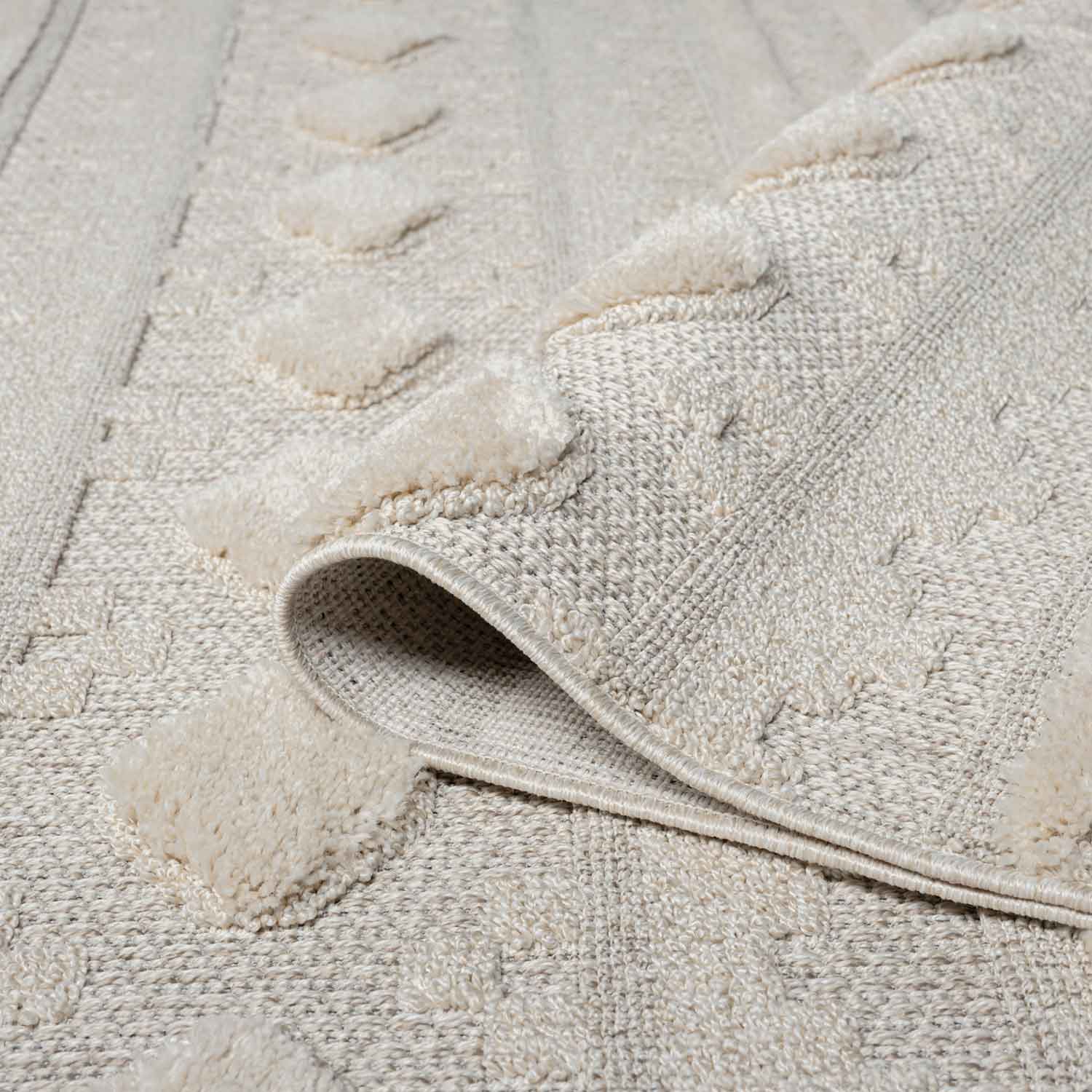 Valentina 930 grau Boho-Chic Style mit eleganter Relief-Optik