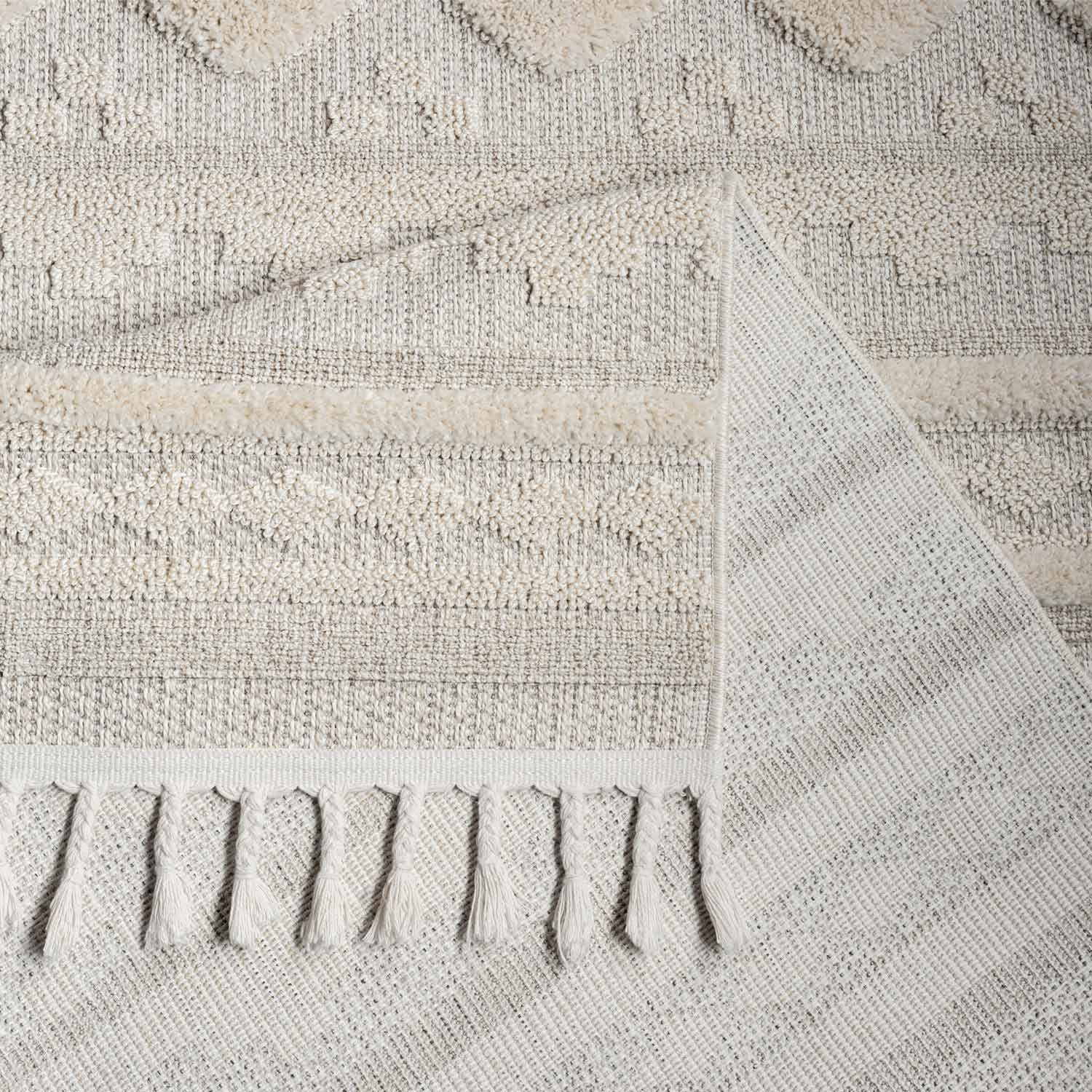 Valentina 930 grau Boho-Chic Style mit eleganter Relief-Optik