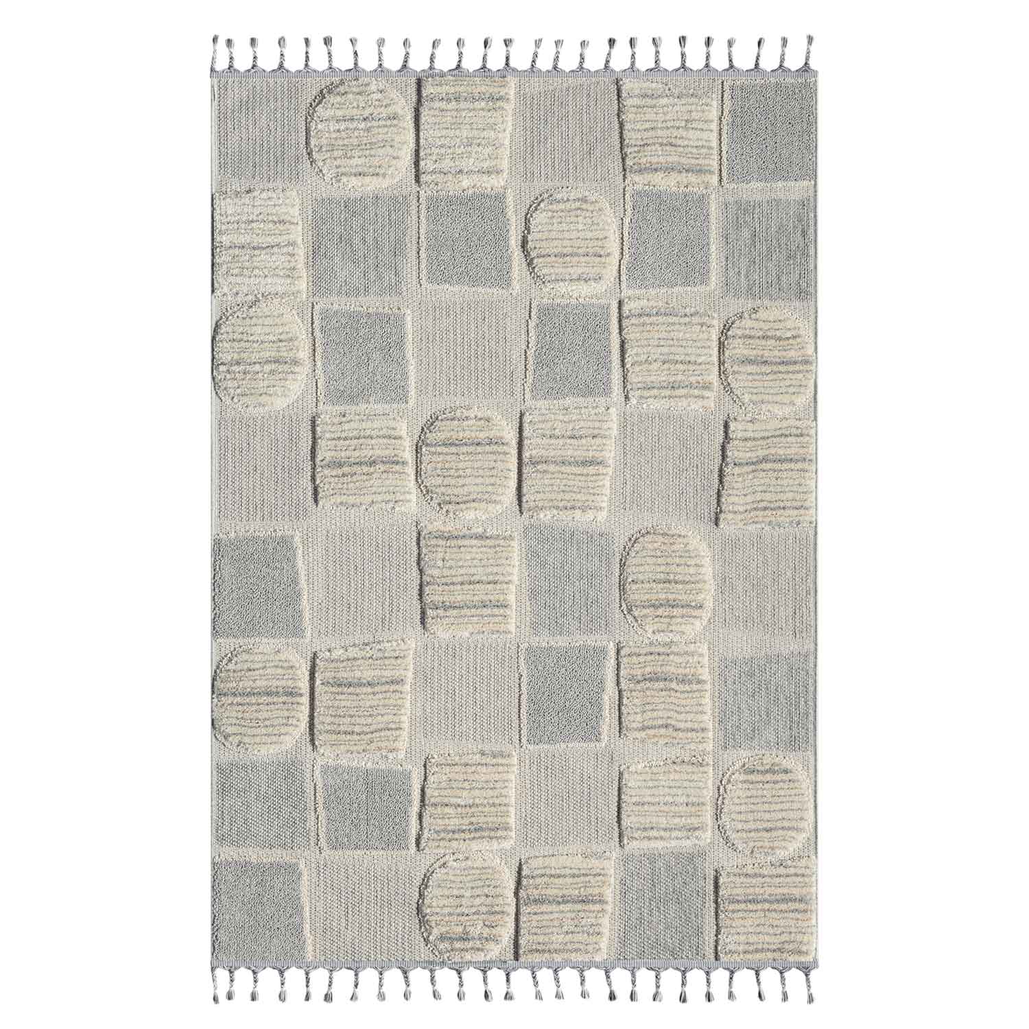 Valentina 950 grau Boho-Chic Style mit eleganter Relief-Optik