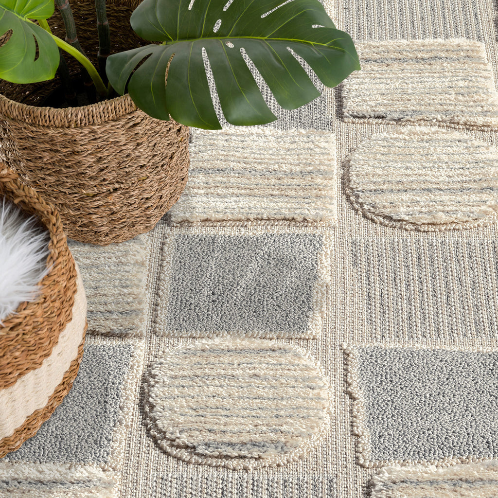 Valentina 950 grau Boho-Chic Style mit eleganter Relief-Optik