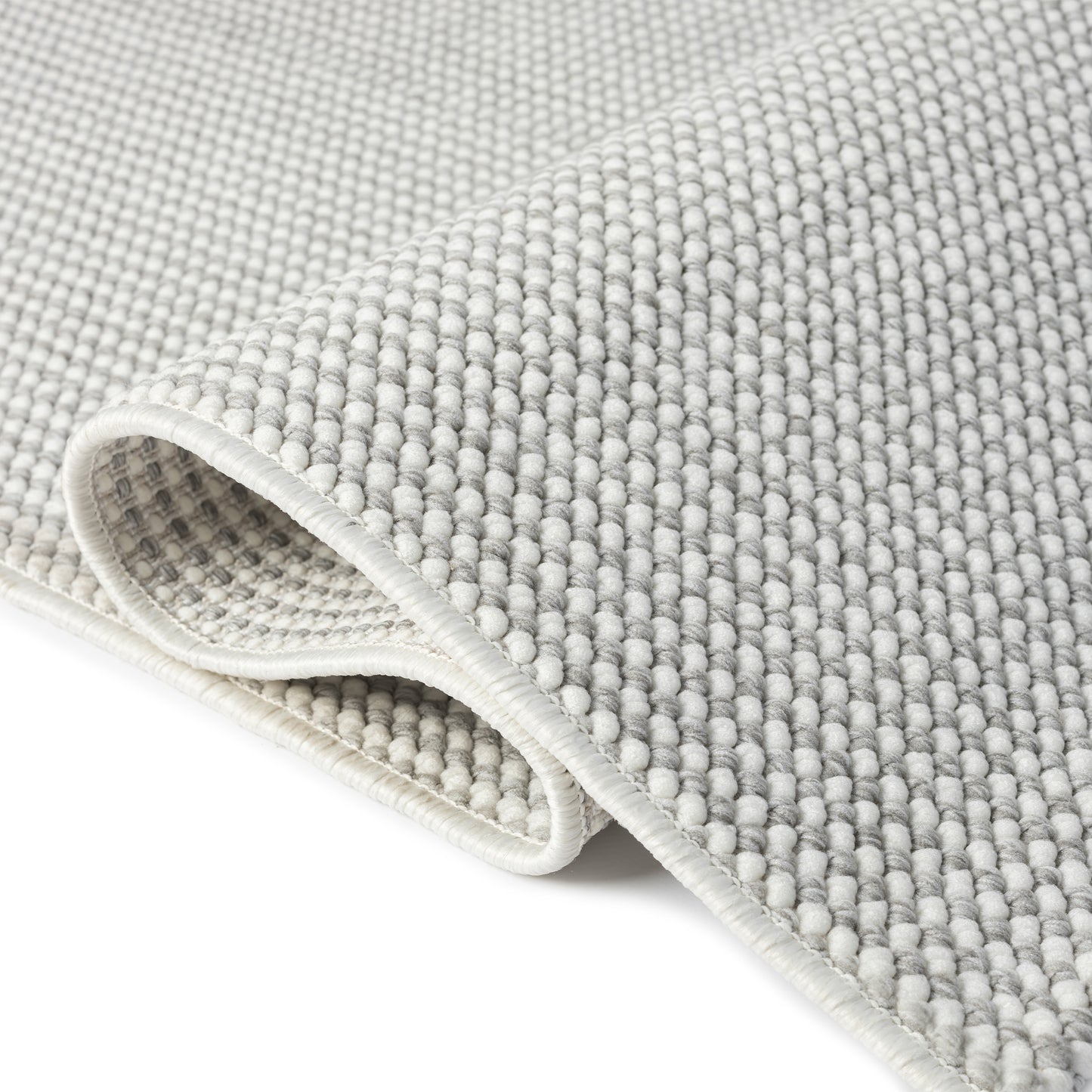 Ayla 2430 grau geflochtener weichflor Teppich