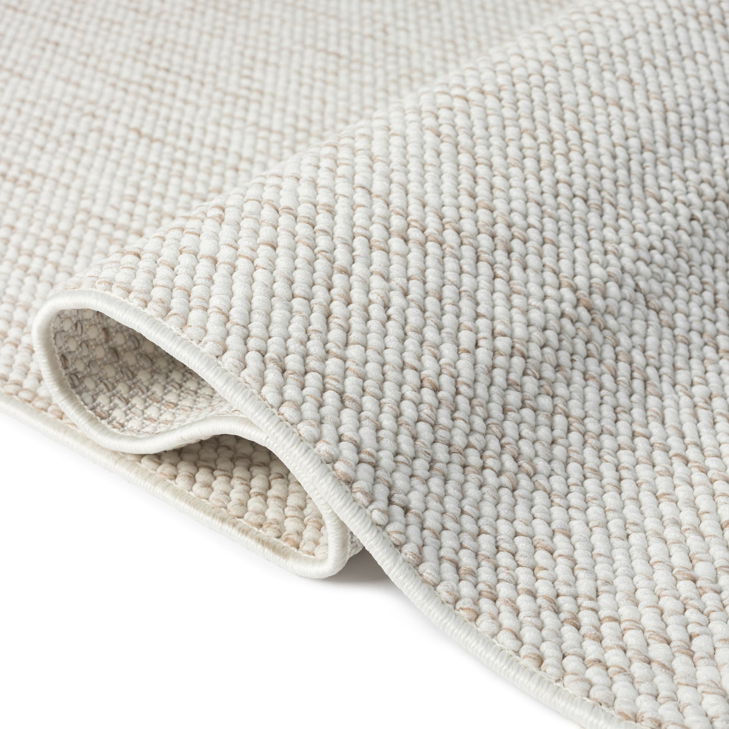 Ayla 2440 beige geflochtener weichflor Teppich