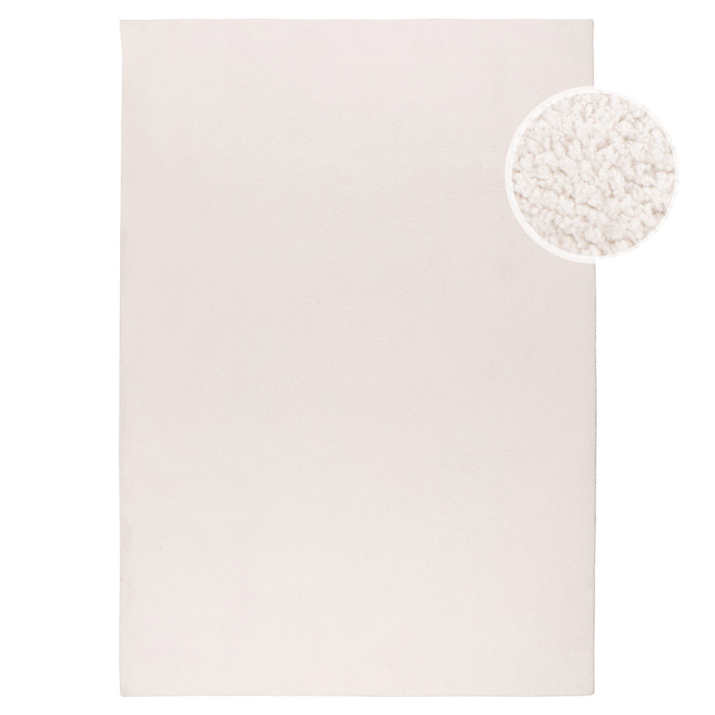 Lara 200 ivory, waschbarer Teppich, Soft-Touch-Flor