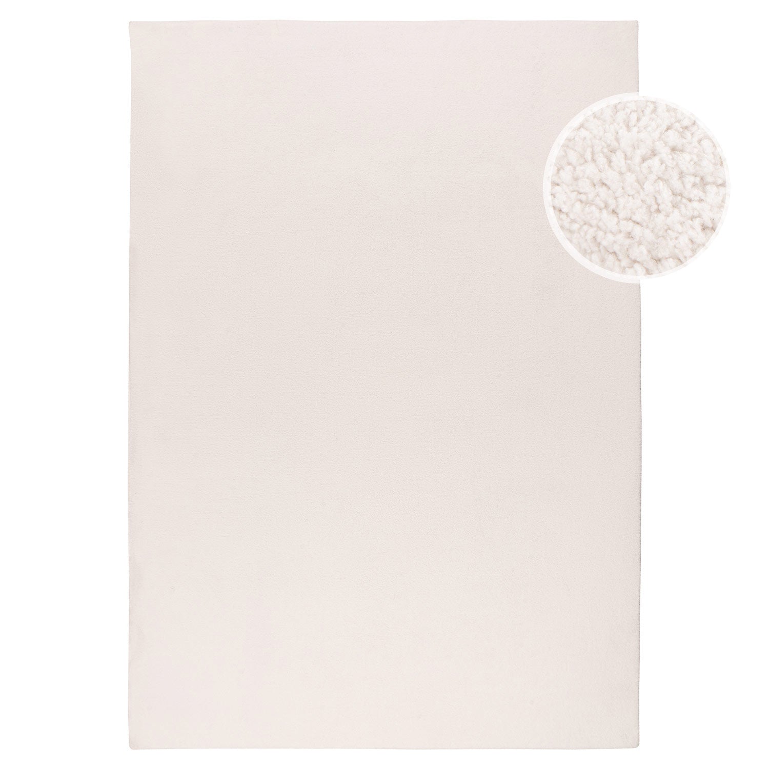 Lara 200 ivory, waschbarer Teppich, Soft-Touch-Flor