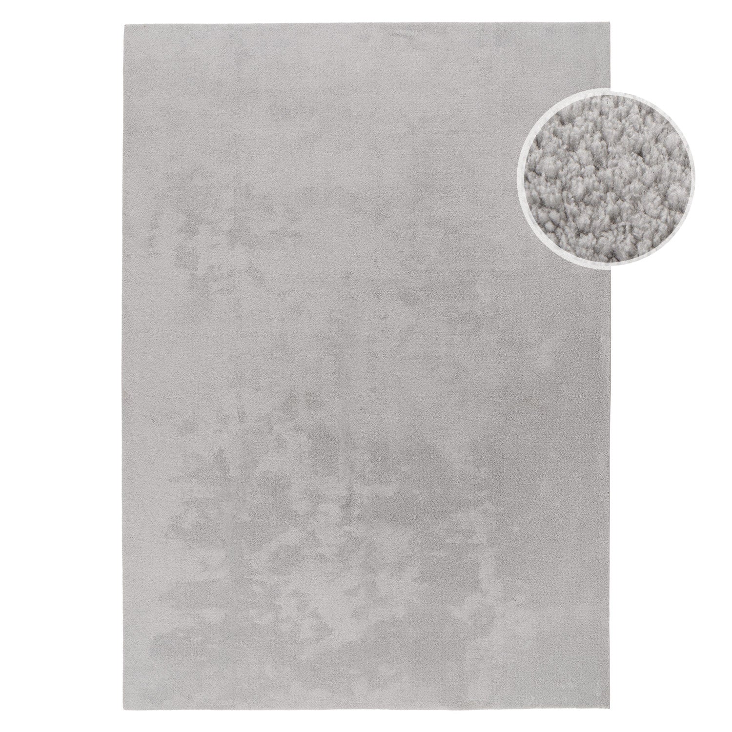 Lara 200 hellgrau, waschbarer Teppich, Soft-Touch-Flor