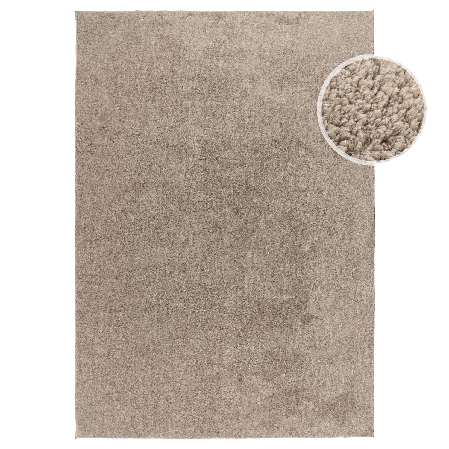 Lara 200 taupe, waschbarer Teppich, Soft-Touch-Flor