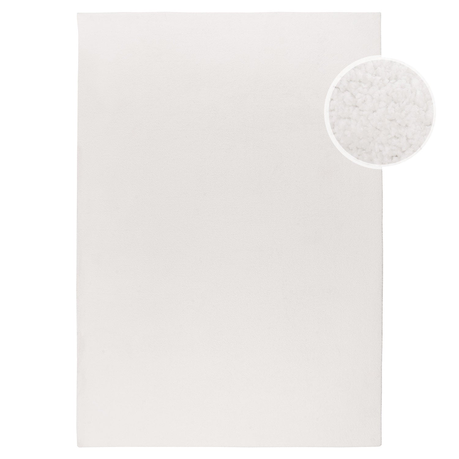 Lara 200 weiß, waschbarer Teppich, Soft-Touch-Flor