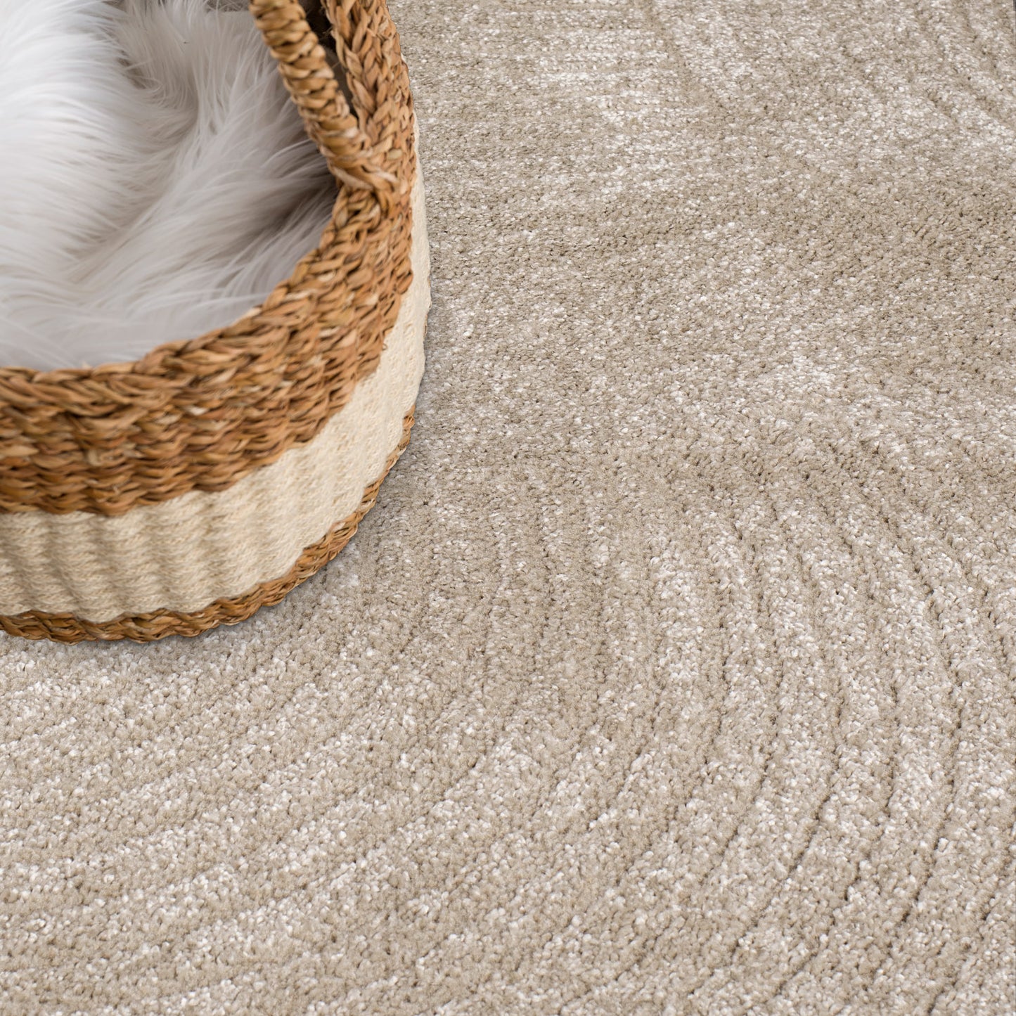 Lovely 647 beige / Moderner hochwertiger Designer Teppich