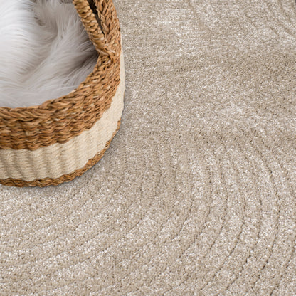 Lovely 647 beige / Moderner hochwertiger Designer Teppich