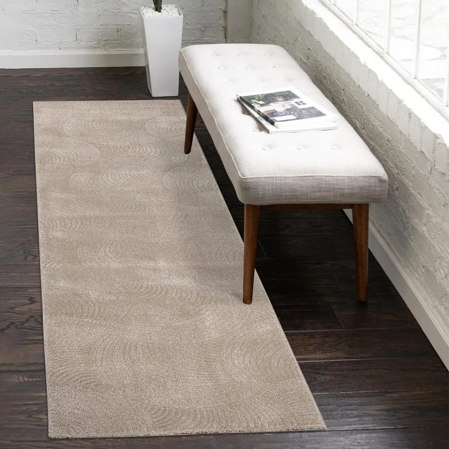 Lovely 647 beige / Moderner hochwertiger Designer Teppich
