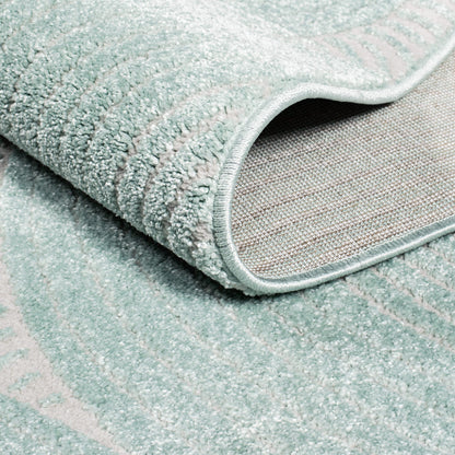 Lovely 647 grün/türkis / Moderner hochwertiger Designer Teppich