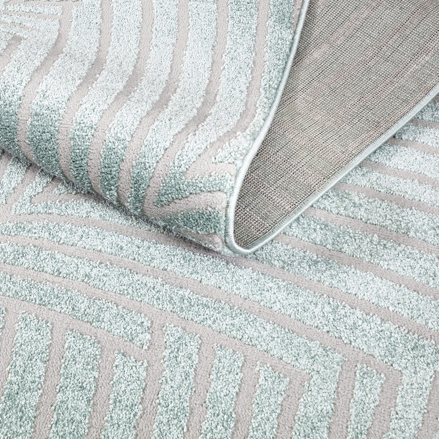 Lovely 648 grün/türkis / Moderner hochwertiger Designer Teppich