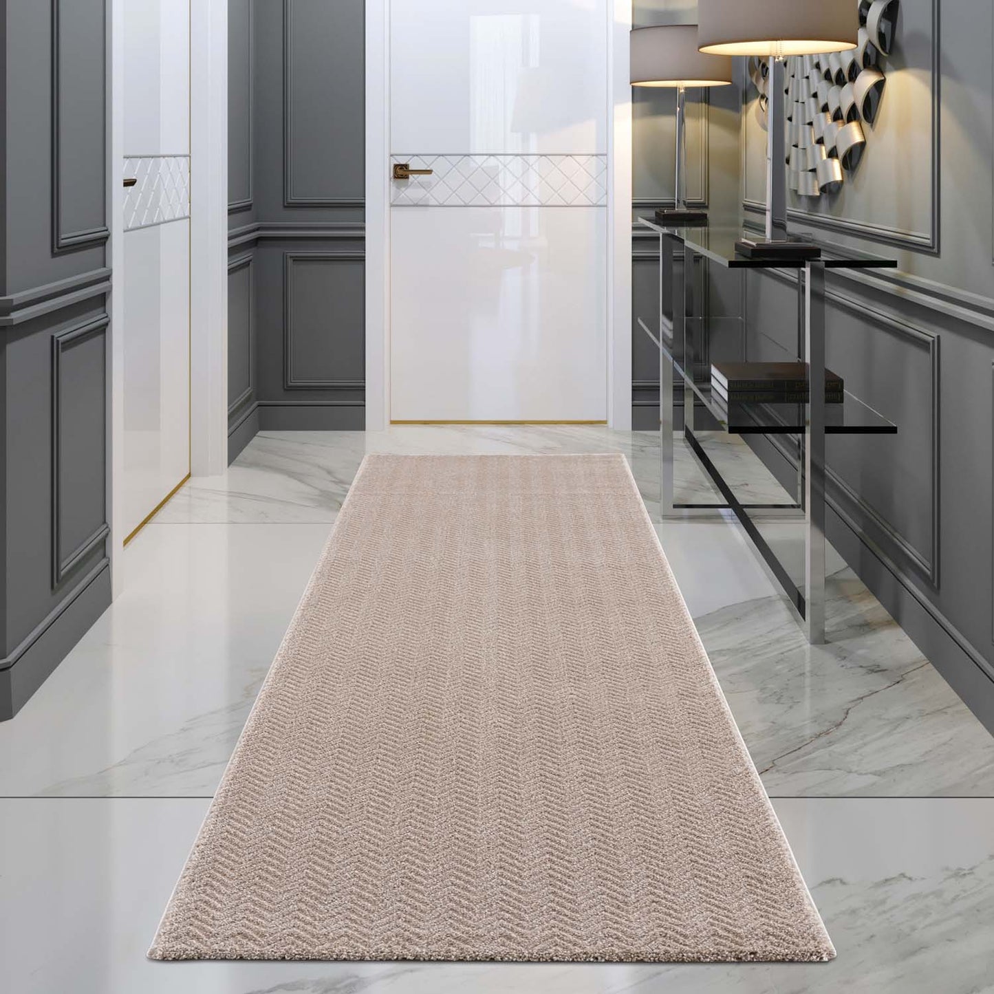 Lovely 805 beige / Moderner hochwertiger Designer Teppich