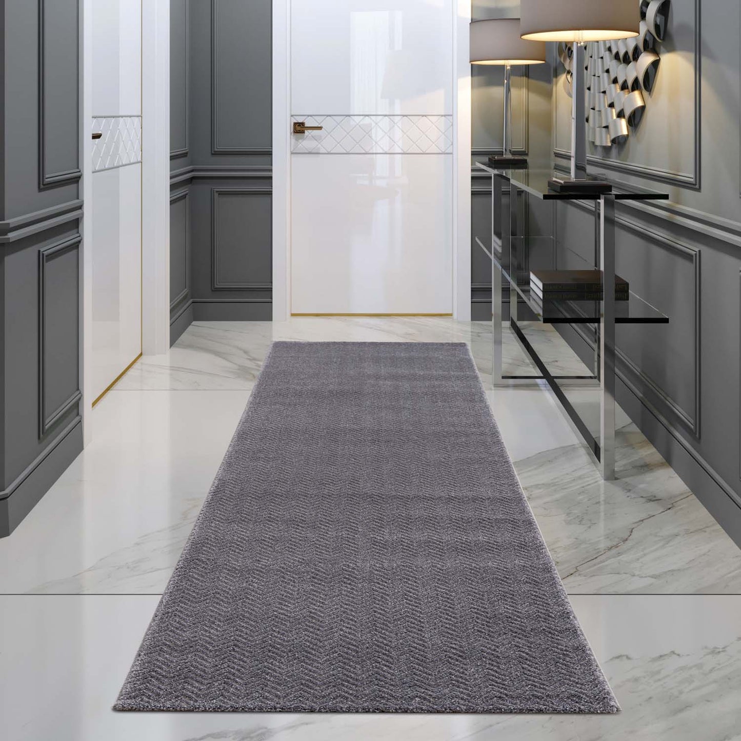 Lovely 805 grau / Moderner hochwertiger Designer Teppich