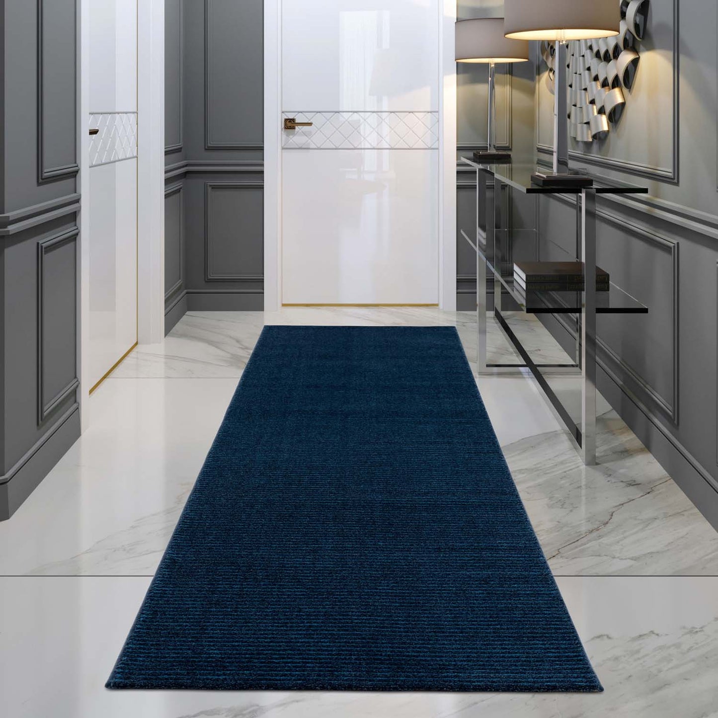 Lovely 900 blau / Moderner hochwertiger Designer Teppich