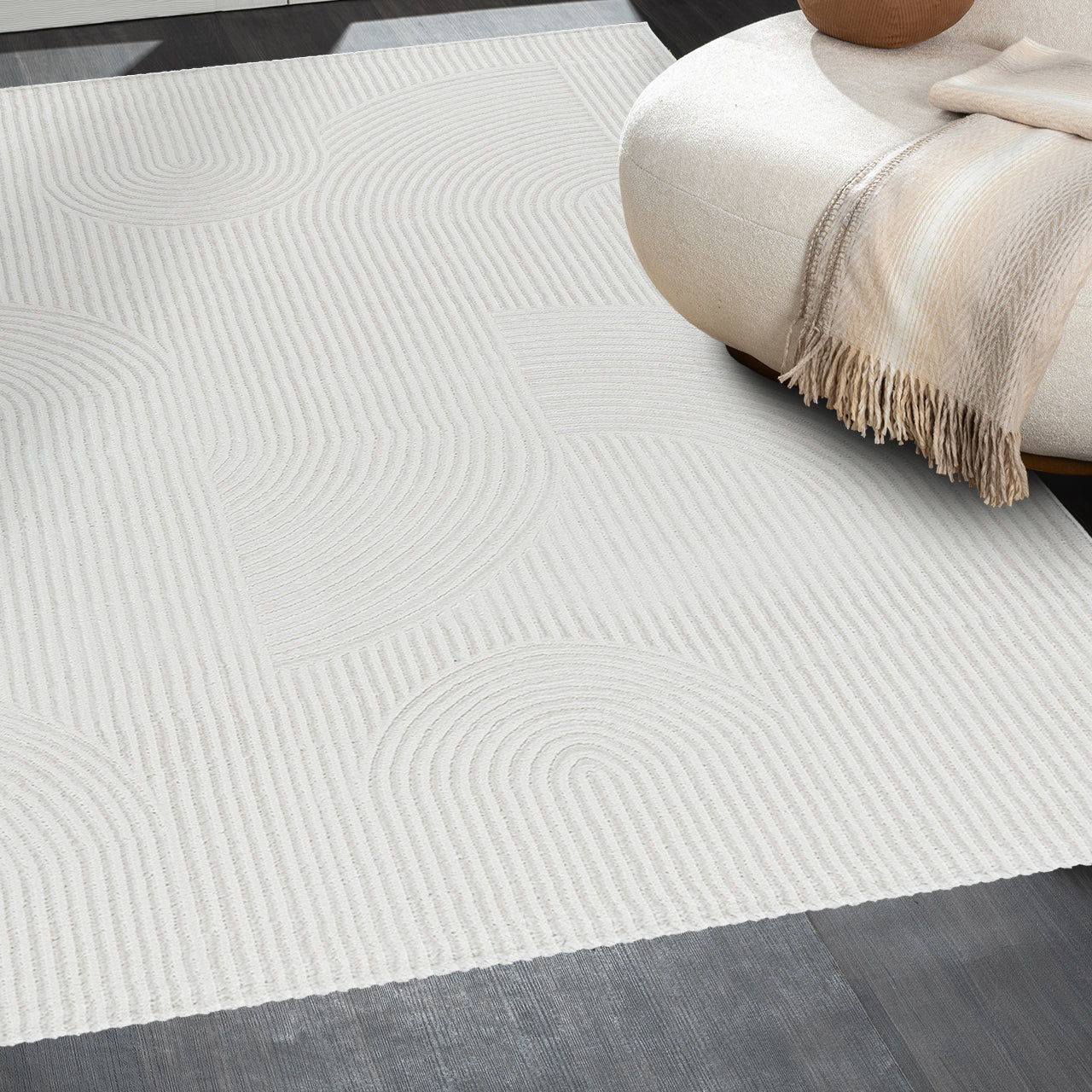 Maya 1100 creme Moderner Designer Teppich