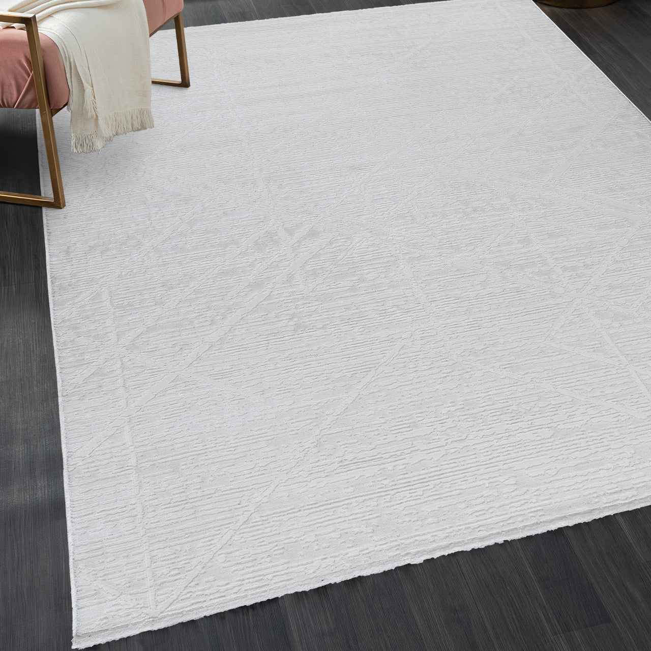 Maya 1200 creme Moderner Designer Teppich