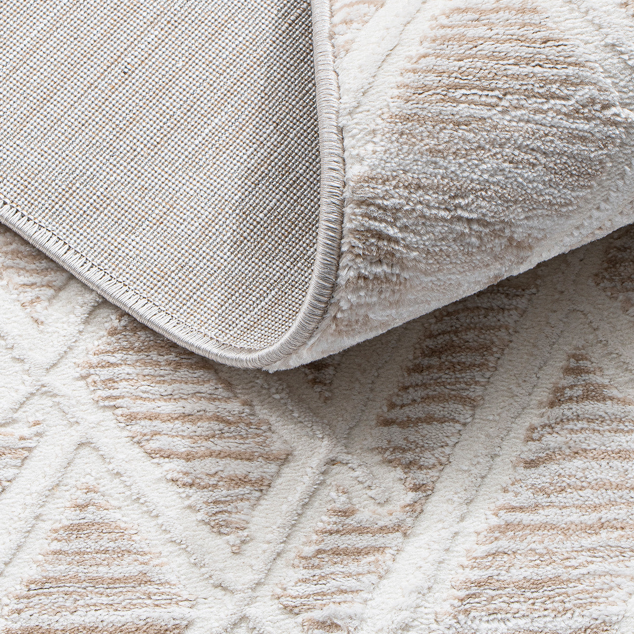 Maya 1320 beige-creme Moderner Designer Teppich