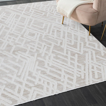 Maya 1320 beige-creme Moderner Designer Teppich