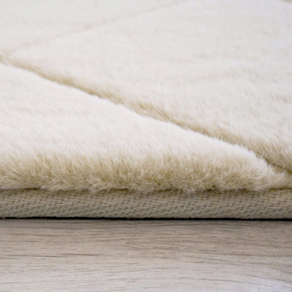 Soft 600 ivory, Plüschteppich kuschelig & weich
