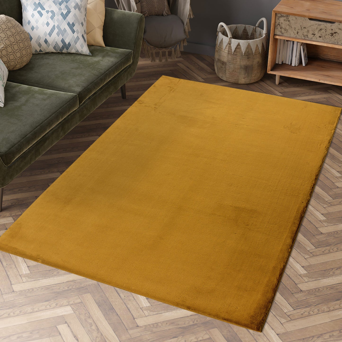 Soft 400 amber Plüschteppich kuchelig & weich