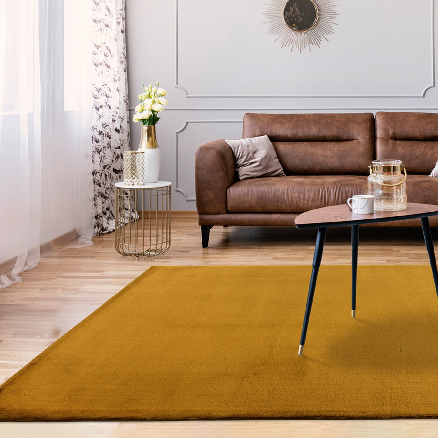 Soft 400 amber Plüschteppich kuchelig & weich