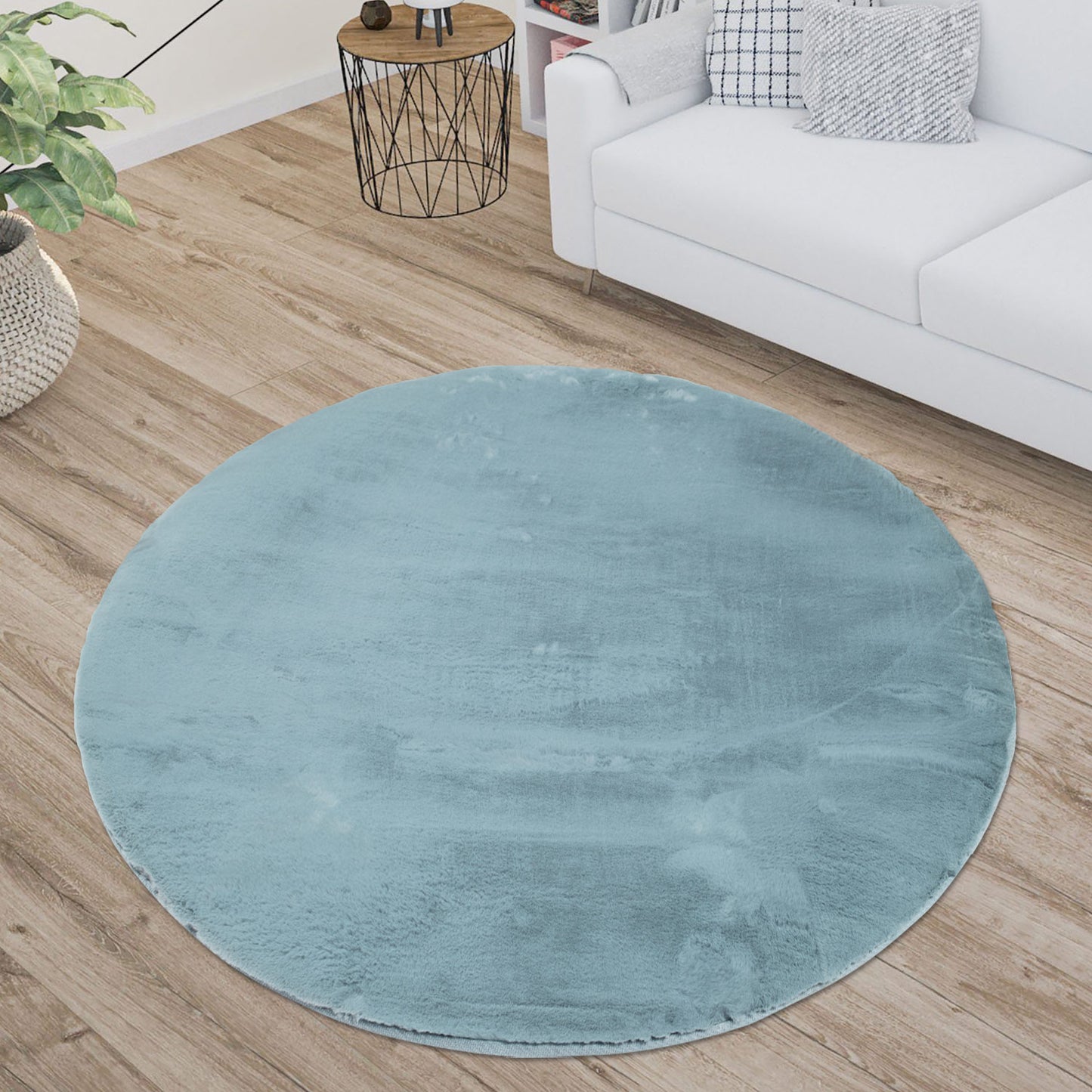Soft 400 blau Plüschteppich kuchelig & weich