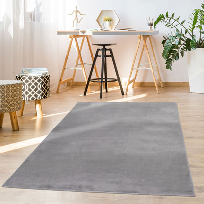 Soft 400 grau Plüschteppich kuchelig & weich