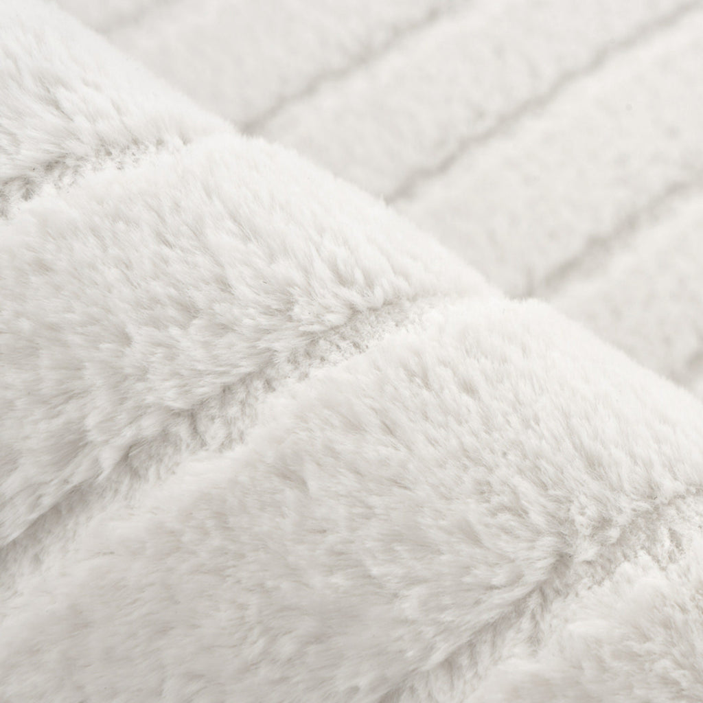 Flora 501 weiß-ivory weicher Soft-Touch-Flor, kuschelig & weich