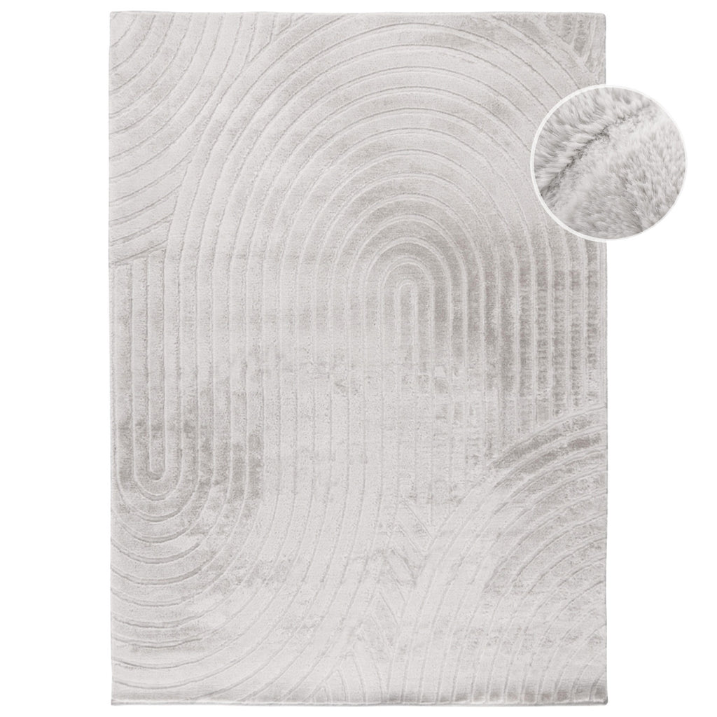 Flora 501 hellgrau-taupe weicher Soft-Touch-Flor, kuschelig & weich