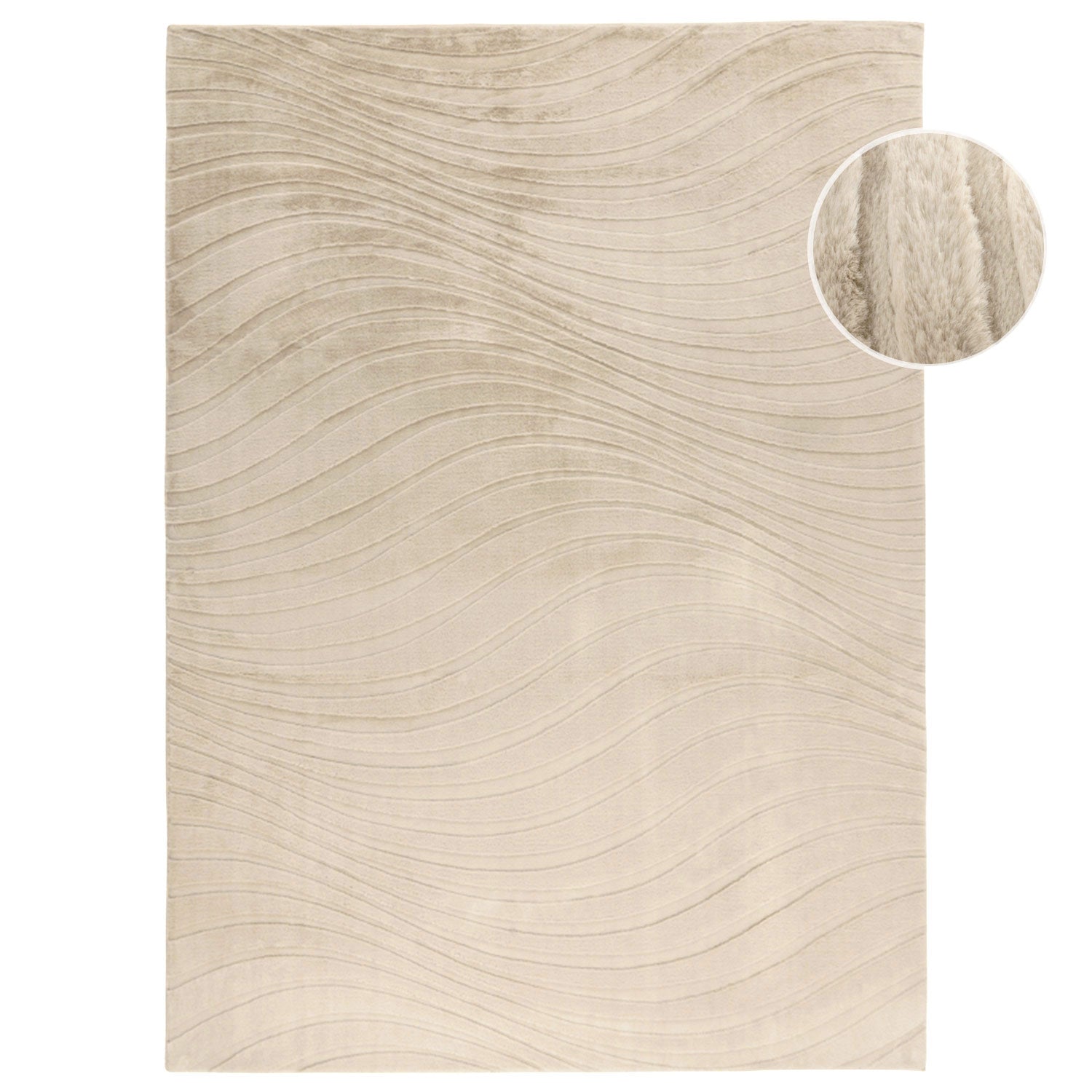 Flora 503 beige weicher Soft-Touch-Flor, kuschelig & weich