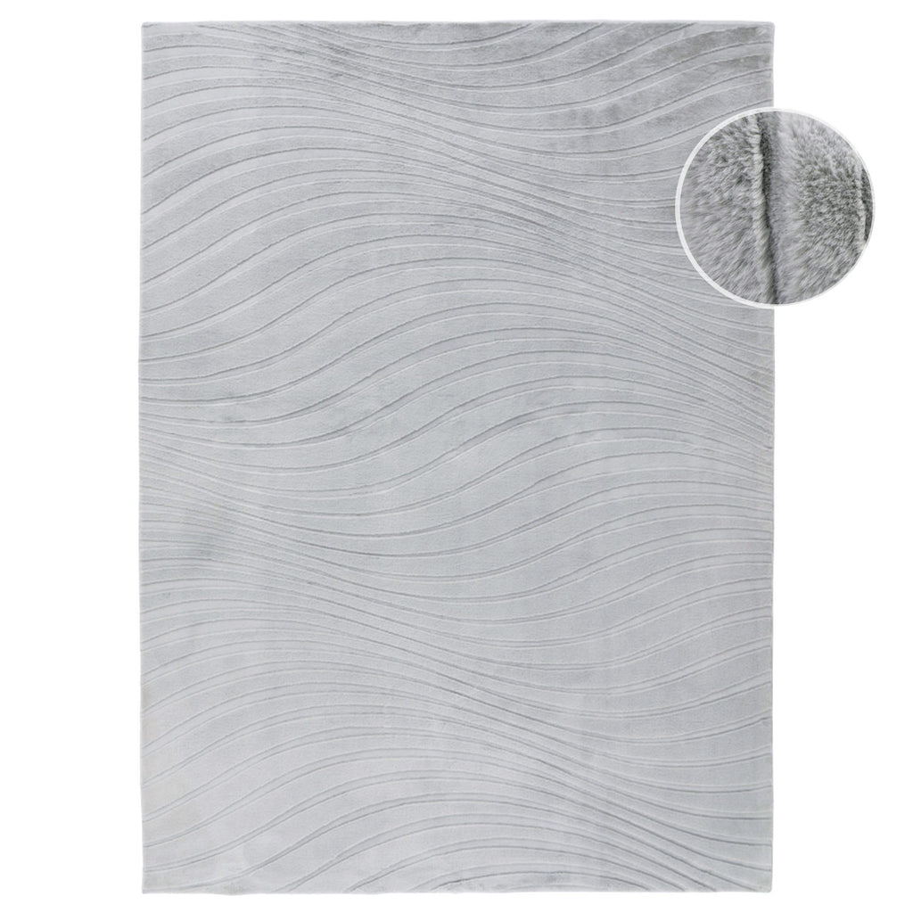 Flora 503 grau weicher Soft-Touch-Flor, kuschelig & weich