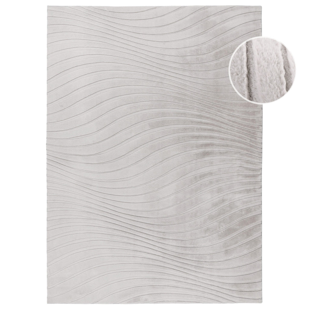 Flora 503 hellgrau-taupe weicher Soft-Touch-Flor, kuschelig & weich